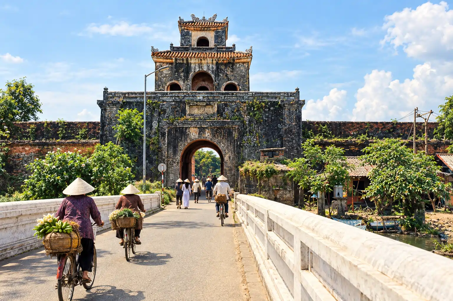 Through a Citadel gate, an ordinary morning