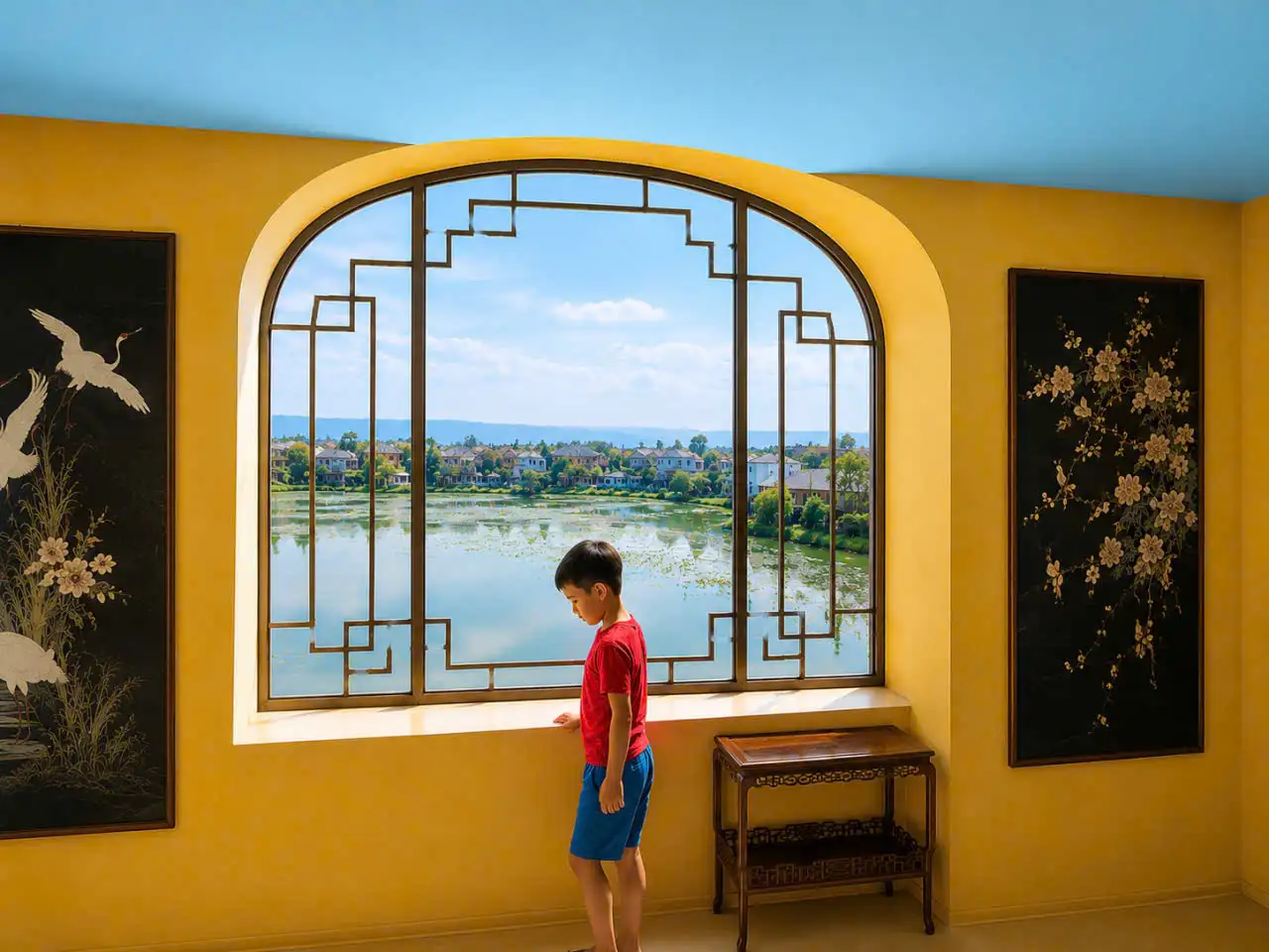 From the rooms: Hậu Vệ lake.